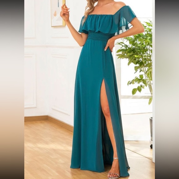 NWT Ever-Pretty Off Shoulder Ruffle Dress - Picture 2 of 5